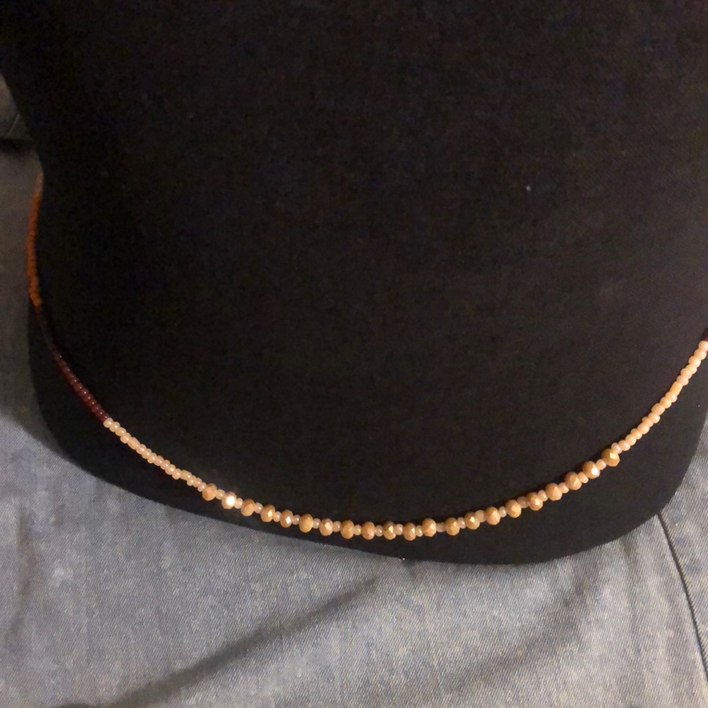 Beige brown orange and cream colored BellyBeads